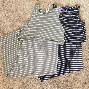 TWO- Seraphine striped midi maternity and nursing dresses